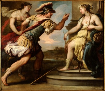 Céfalo y Procris ante Diana, Luca Giordano, ca. 1695. Foto: José Garrido. Museo de Zaragoza.
