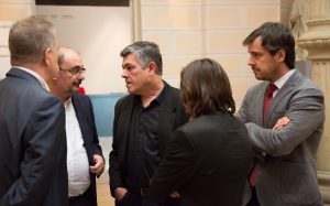 Momento antes de comenzar la presentación del Libro de Javier Fernández el pasado 23 de febrero. Foto: J. Garrido