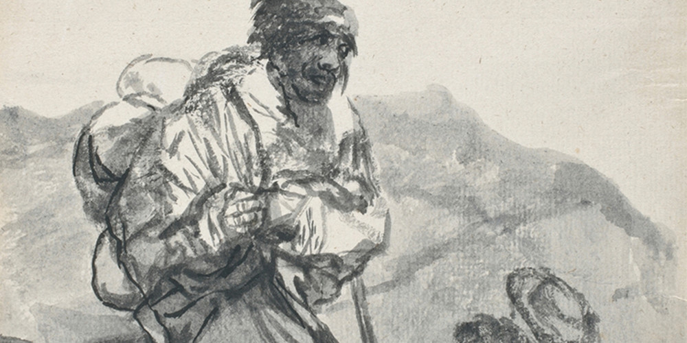 Detalle de "Bas mui lejos?" (Goya, 1808-1814), una de las obras incluidas en la publicación. Detalle de "Bas mui lejos?" (Goya, 1808-1814), una de las obras incluidas en la publicación.