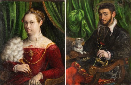 "Doble retrato de matrimonio", Lavinia Fontana, 1577-1585. Foto: José Garrido. Museo de Zaragoza.