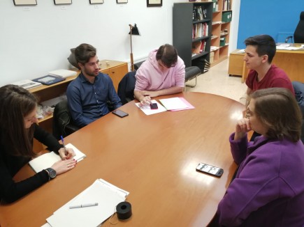 Reunión con los estudiantes de Ingeniería Informática. Foto: Difusión Museo de Zaragoza.