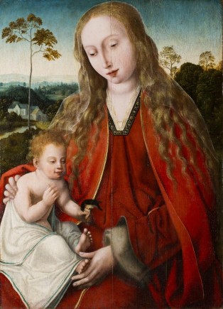 Virgen con Niño, 	Maestro de la Magdalena de Mansi, 1520. Foto: José Garrido. Museo de Zaragoza.