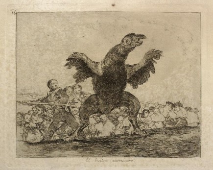 El buitre carnívoro, Desastres, 76, Francisco de Goya y Lucientes, 1863. Foto: José Garrido. Museo de Zaragoza.