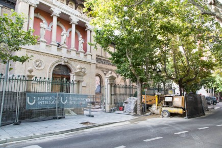 Aspecto exterior del museo en la recta final de las obras. Foto: José Garrido. Museo de Zaragoza.