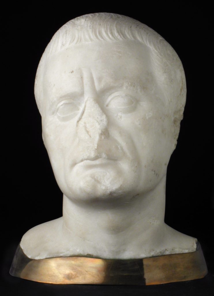 Retrato del primer caesaraugustano. Mármol. Siglo I. Caesar Augusta (Zaragoza). Inv. 07589.