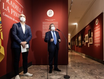 Presentación a los medios de la exposición Pradilla y la pintura. Contexto de una obsesión. Foto: José Garrido. Museo de Zaragoza.