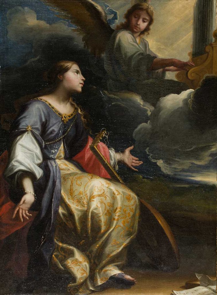 Santa Cecilia. Jusepe Martínez y Lurbe. Óleo sobre lienzo. Barroco. 1635-1640.