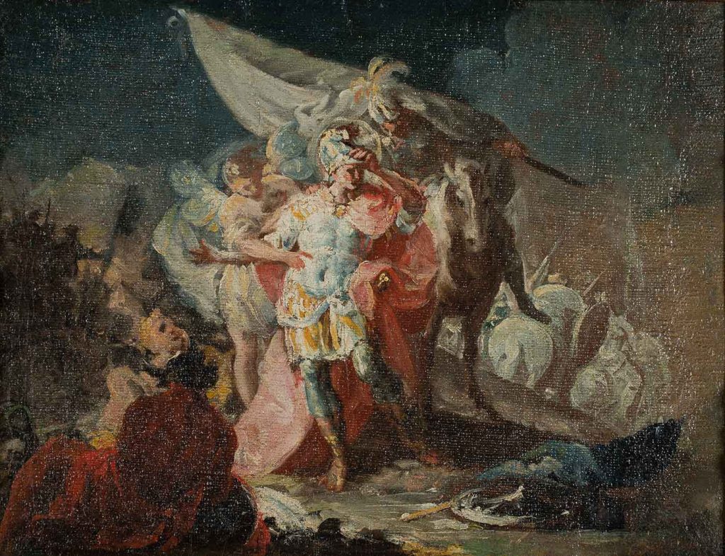 Aníbal vencedor que por primera vez contempla Italia desde los Alpes. Francisco de Goya y Lucientes. Óleo sobre lienzo. 1771.