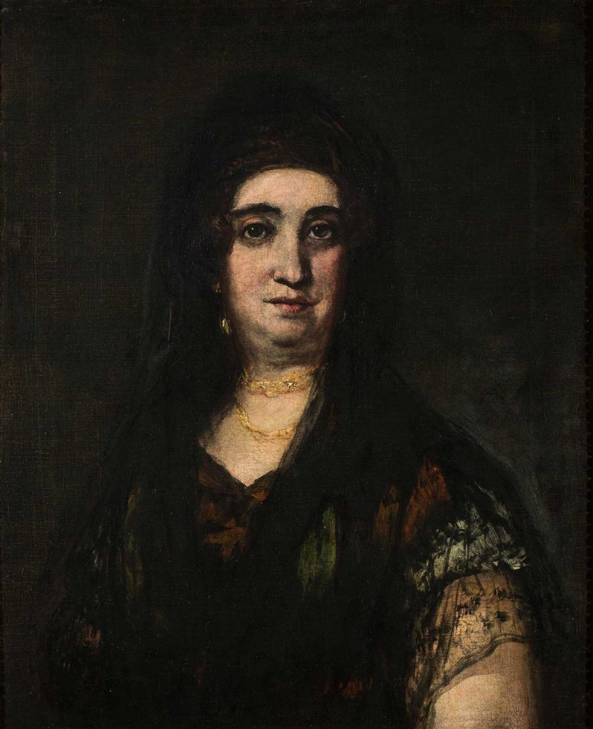 Dama con mantilla. Francisco de Goya y Lucientes. Óleo sobre lienzo. 18824-1825.