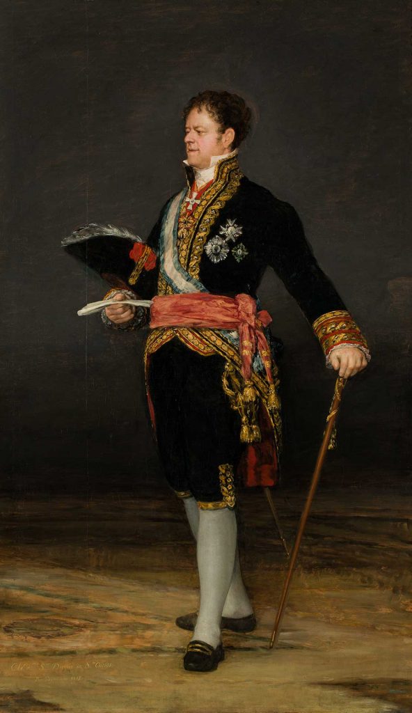 Retrato del duque de San Carlos. Francisco de Goya y Lucientes. Depósito Confederación Hidrográfica del Ebro. Óleo sobre lienzo. 1815.