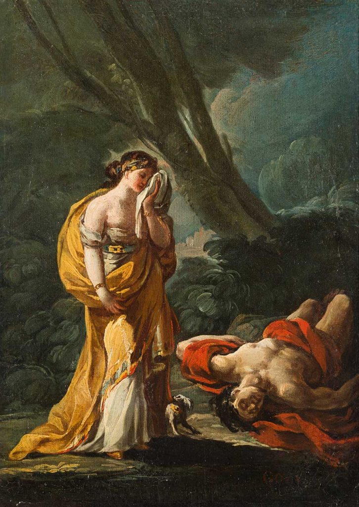 Venus y Adonis. Francisco de Goya y Lucientes. Óleo sobre lienzo. Hacia 1771.