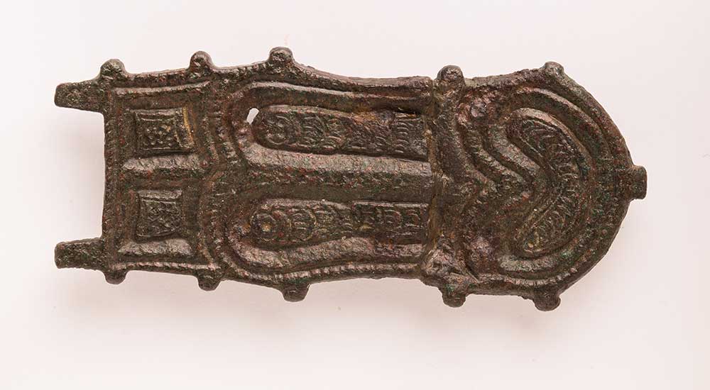 Broche de cinturón Bronce Reino Visigodo Finales del siglo VI incios del siglo VII Castillo - Borja 11206