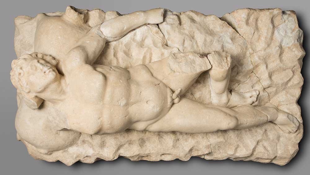 Escultura - Fauno ebrio Mármol Imperio Romano siglo I Caesaraugusta - Zaragoza 07584