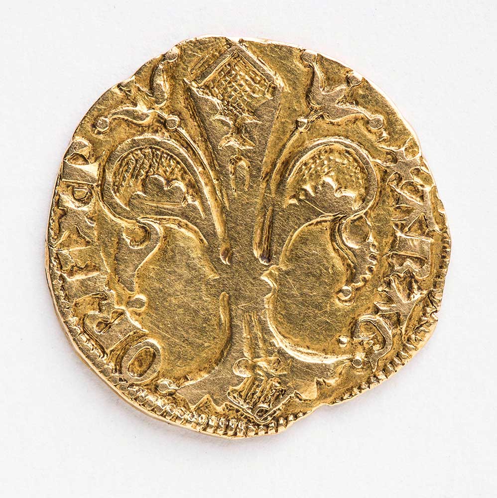 Moneda - Florín de Pedro IV de Aragón oro Baja Edad Media 1369 Ceca de Zaragoza 08703-1