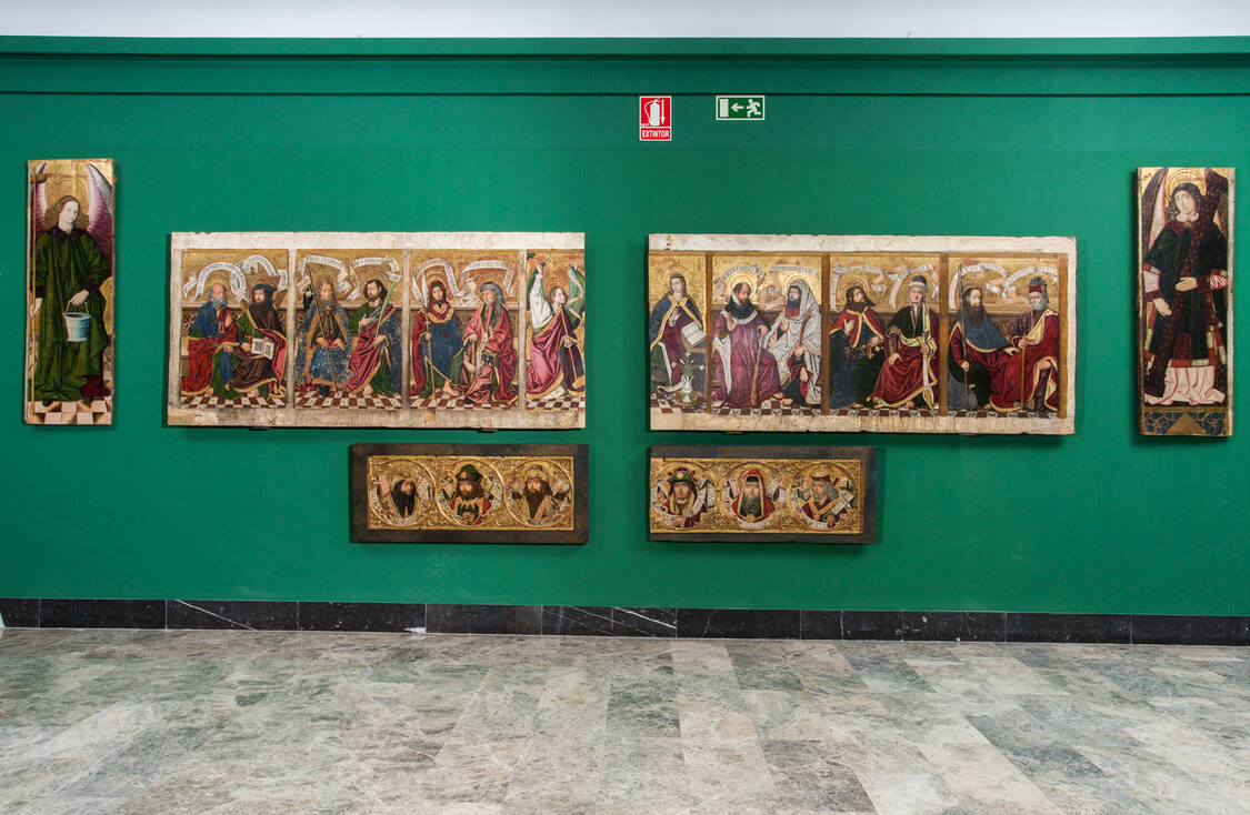 Montaje de arte gótico. Foto: José Garrido. Museo de Zaragoza.