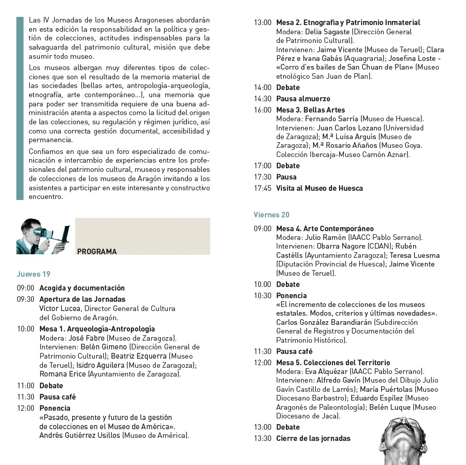 Programa IV Jornadas de Museos Aragoneses