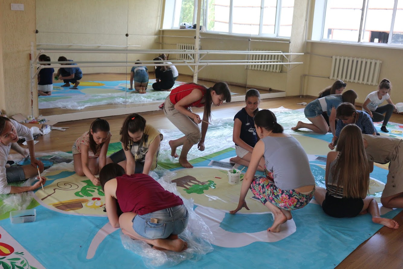 Proceso creativo de "El brillante mundo de los niños en el este de Ucrania". Proyecto Kids Guernica