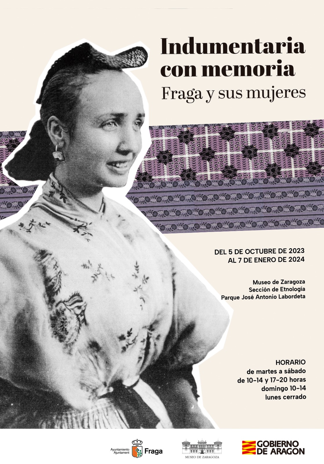 Indumentaria con memoria, Fraga y sus mujeres. Cartel. 