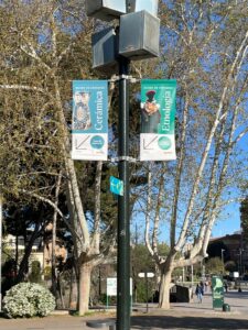 Banderolas cerámica y etnología en el parque José Antonio Labordeta. Foto: P. Blanco. Museo de Zaragoza