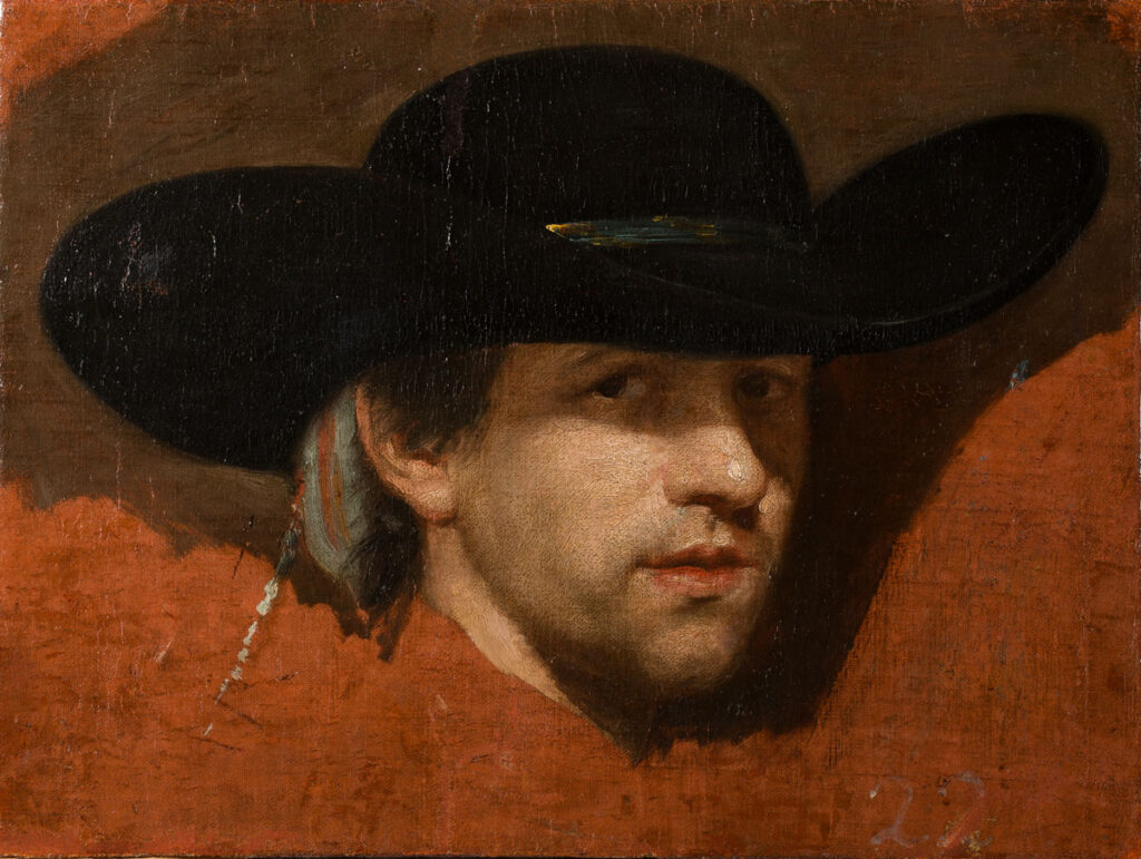 Autorretrato con sombrero de ala ancha. Óleo sobre lienzo. Francisco Bayeu y Subías. Hacia 1773. Foto: José Garrido. Museo de Zaragoza.