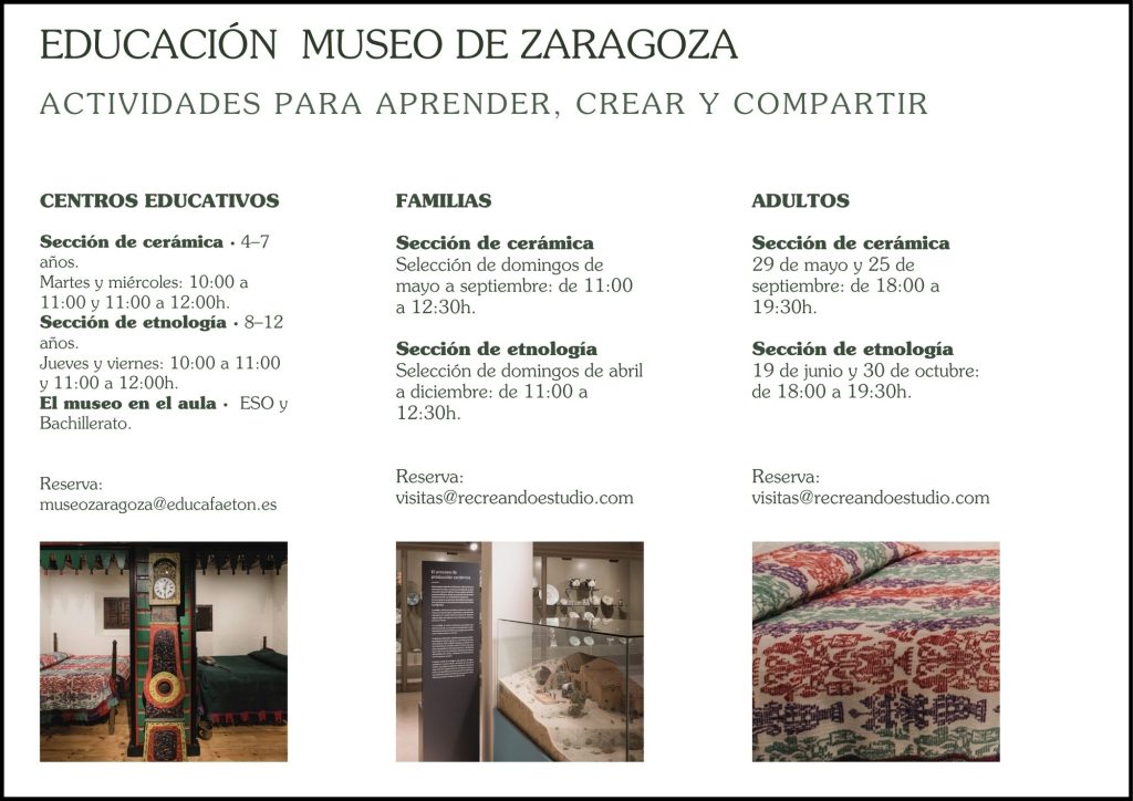 Educación Museo de Zaragoza 2026. Cartel.